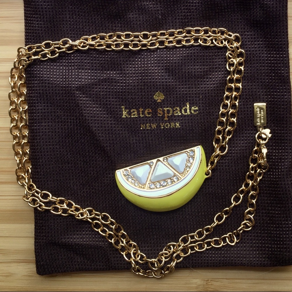 Kate Spade Lemon Wedge Slice Statement Necklace